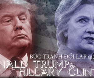 [Đồ họa] Khác nhau như nước với lửa giữa Trump và Clinton