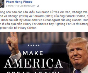 Facebook Việt nhuộm màu bầu cử Mỹ