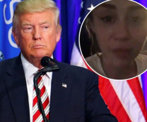 Miley khóc khi chấp nhận Tổng thống Donald Trump