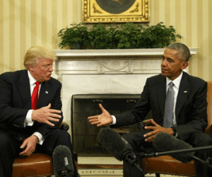 Ông Donald Trump lần đầu tới Nhà Trắng gặp Tổng thống Obama