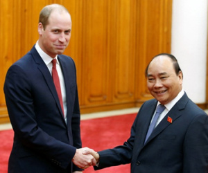 Hoàng tử Anh William gặp Thủ tướng Nguyễn Xuân Phúc