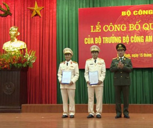 Bổ nhiệm, biệt phái một số tướng lĩnh quân đội, công an
