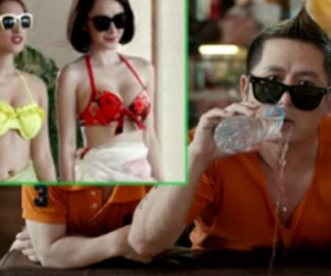 Bằng Kiều "chảy nước miếng" khi nhìn Angela Phương Trinh mặc bikini
