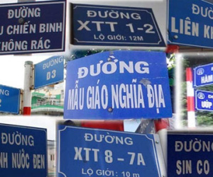 TP.HCM rà soát tên đường thiếu thẩm mỹ