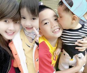 Cậu dì "tí hon" ngộ nghĩnh, đảm đang chăm cháu khiến chị em ai cũng thích thú