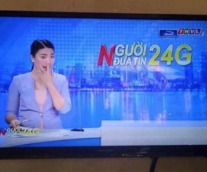 Nữ MC truyền hình Vĩnh Long có hành động gây tranh cãi