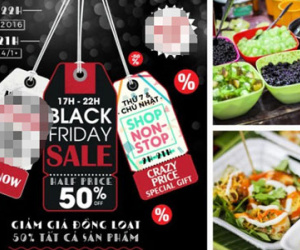 Cháo ếch cổ truyền, gà nướng vỉa hè "học đòi" Black Friday