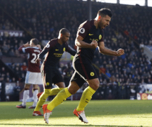 Aguero lập cú đúp, M.C lội ngược dòng đá bại Burnley