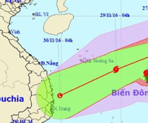 Bão số 9 cách Hoàng Sa 540km, gió giật cấp 11-12