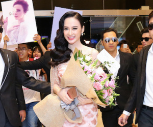 Angela Phương Trinh trở lại ngôi vị "Nữ hoàng làm lố" khi đem theo cả chục vệ sĩ đi sự kiện
