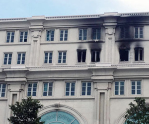 Cháy tại toà nhà Union Square trên phố đi bộ Nguyễn Huệ