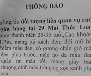 Vụ cướp ngân hàng: Công an lên tiếng về số tiền thưởng nóng