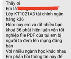 Sinh viên phẫn nộ vì luận văn tốt nghiệp bị rao bán công khai trên mạng