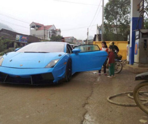 Siêu xe Lamborghini Gallardo xuất hiện tại miền núi Cao Bằng