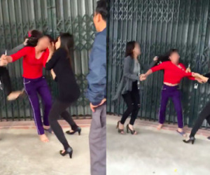 Ghen tuông, 2 cô gái trẻ lao vào hành hung, dọa cắt tóc người phụ nữ trung tuổi