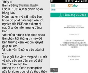 Sinh viên bức xúc vì khóa luận của mình bị rao bán rẻ như cho trên mạng