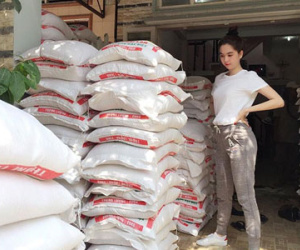 Có bạn trai tỷ phú, Ngọc Trinh lên kế hoạch về quê phát 16 tấn gạo