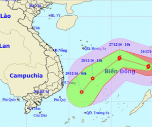 Bão cấp 12 trên biển Đông