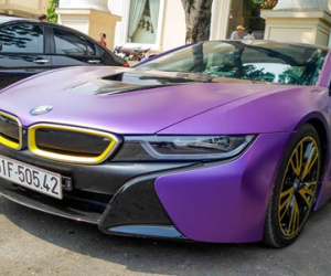 BMW i8 độ màu tím tại Sài Gòn