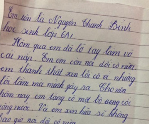 Dọn phòng, cô giáo nhặt được mảnh giấy với lời thú tội không ngờ từ học sinh lớp 6