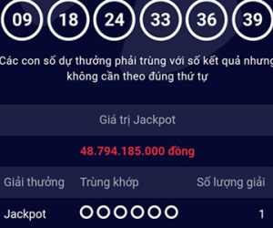 Gần 49 tỷ đồng giải thưởng Vietlott có chủ ngày đầu năm mới