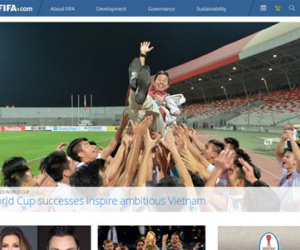 Bóng đá Việt Nam lên trang nhất của FIFA