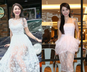 Gu mặc váy xuyên thấu của Helen Thanh Đào