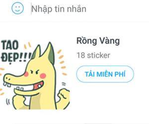 Sticker Rồng Pikachu có mặt trên Zalo