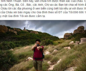 Người cha mòn mỏi tìm kiếm con trai bị rơi xuống biển sau 15 ngày vẫn chưa thấy thi thể