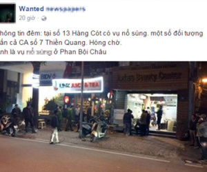 Công an bác thông tin nổ súng ở phố Hàng Cót