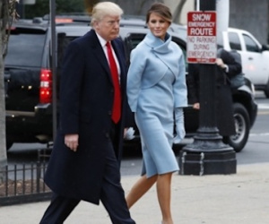 Trump và vợ con đi lễ nhà thờ sáng ngày nhậm chức