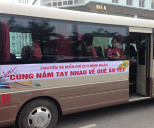 Hà Nội: Lịch chạy chuyến xe "0 đồng" chở bệnh nhân về quê ăn Tết