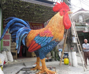 Mô hình gia đình gà khổng lồ ở Hải Phòng