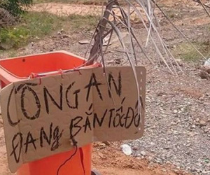 Bảng "Công an đang bắn tốc độ" là do dân tự dựng