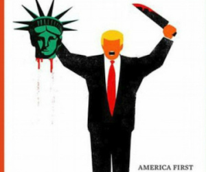 Tranh Trump chặt đầu Nữ thần Tự do trên bìa tạp chí Đức gây tranh cãi