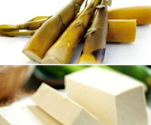 Đậu phụ ăn chung với măng tươi dễ tạo thành sỏi thận