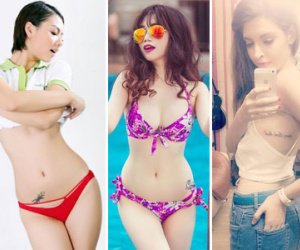 "Sốt xình xịch" với loạt hình xăm chỗ hiểm hot girl Việt