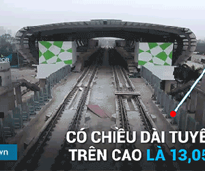 Bay dọc tuyến đường sắt trên cao đầu tiên sắp chạy thử