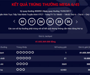 Người thứ 8 trúng độc đắc ngày chủ nhật, trị giá 41 tỷ đồng