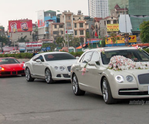 Đám cưới toàn siêu xe và xe sang tại Hà Nội