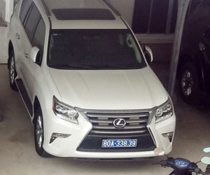 Cà Mau gỡ biển số xanh 80A trên xe Lexus doanh nghiệp tặng