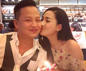 Á hậu Ngô Trà My khoe ảnh hôn chồng đại gia