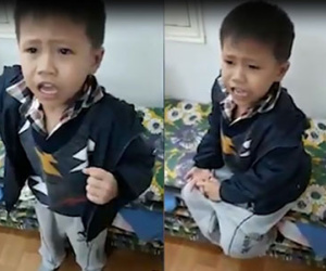 Clip lời nhận lỗi dễ thương của bé trai: "Con xin lỗi... để về ba dạy cho con trưởng thành hơn"