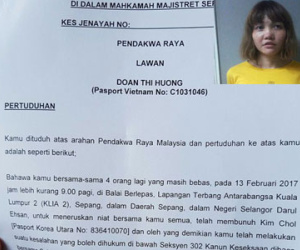 Đoàn Thị Hương bị buộc tội mưu sát vụ nghi án Kim Jong Nam