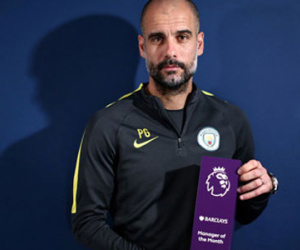 Guardiola, Kane và Hazard giành các giải thưởng Ngoại hạng Anh tháng 2