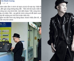 Đỗ Mạnh Cường hãnh diện với chiếc túi rẻ mạt bị Ngọc Trinh xỉa xói