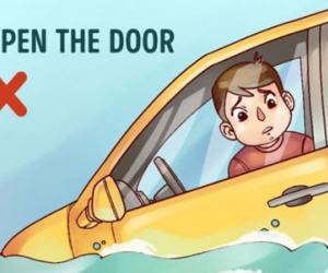 Cách thoát khỏi ôtô bị rơi xuống nước trong một phút