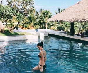 Hoa hậu Kỳ Duyên gây chú ý khi mặc bikini khoe dáng chuẩn