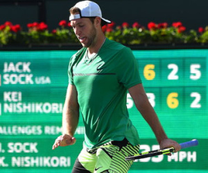 Nishikori thua sốc Jack Sock, Kyrgios bỏ cuộc vì ngộ độc