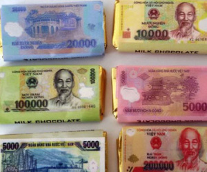 Xem xét vi phạm dùng giấy in hình tiền để gói kẹo